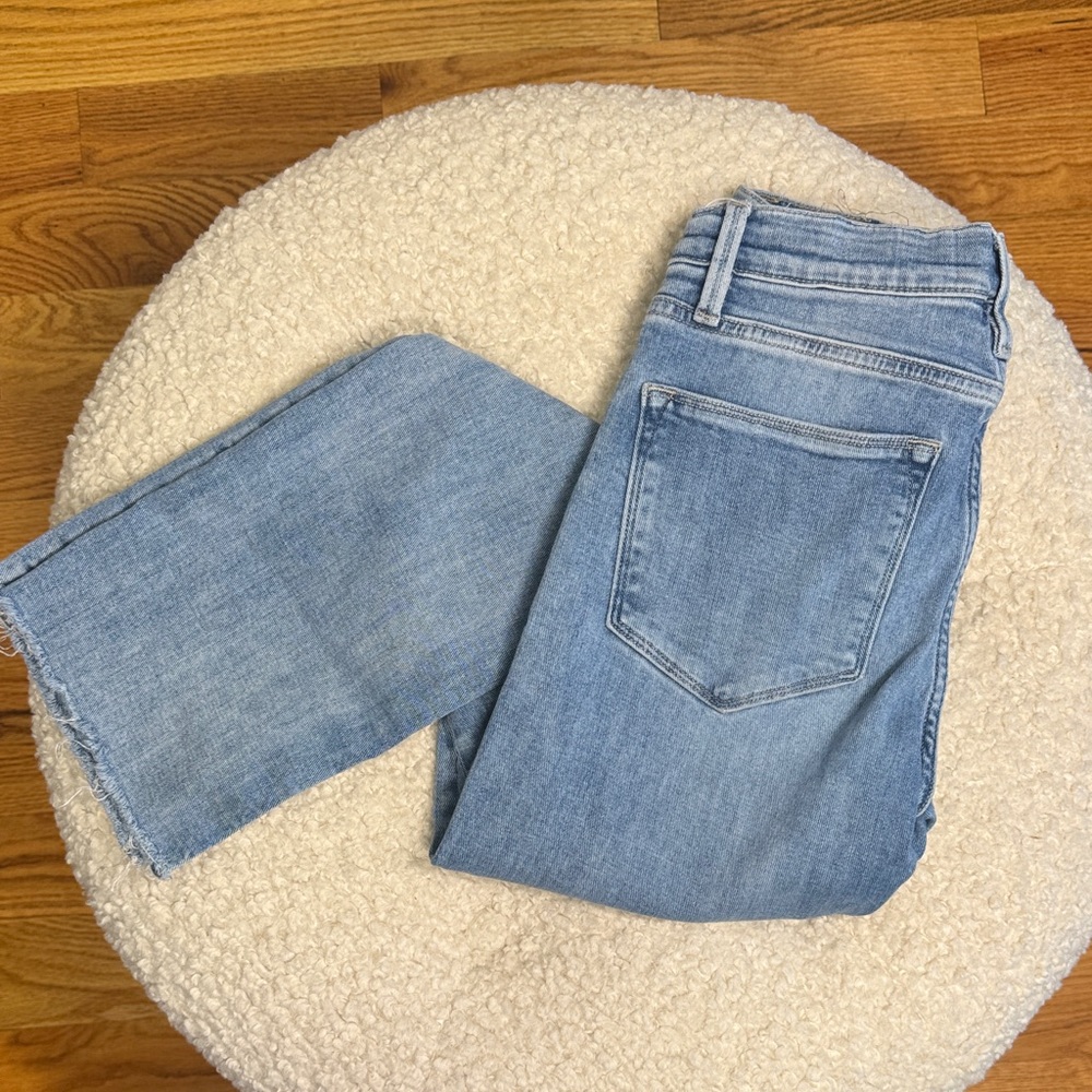 Frame Denim Light Blue Straight Leg Jeans